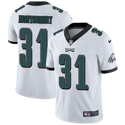 Men Philadelphia Eagles 31 Wilbert Montgomery Nike White Vapor Limited NFL Jersey